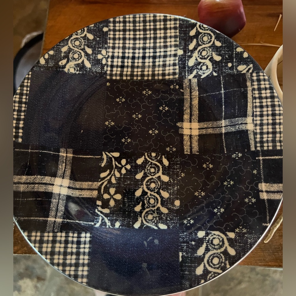 Selvedge Patchwork American Living salad Plate 8 1/2”  Discontinued each piece.